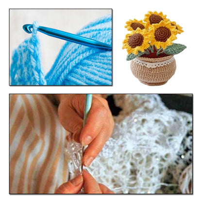 Crochet Kit DIY Tulip Flowers Plant Potted Crochet