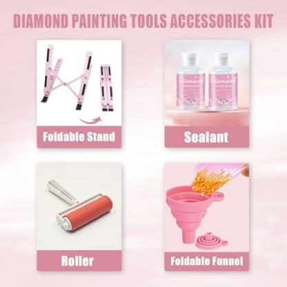 150 Pcs All Inclusive Diamond Painting Tool Kit Diamond Art Accessories Kit Including A4 LED Light Pad KitBracket Convex Point
