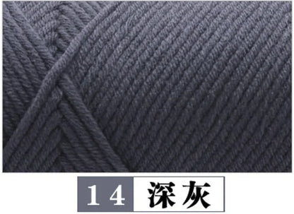 100g Pure Colour Lover Yarn Soft Milk Cotton Yarn Woolen Yarn 8 ply Thread for Knitting Scarf Wool Handmade DIY Scarves Gift