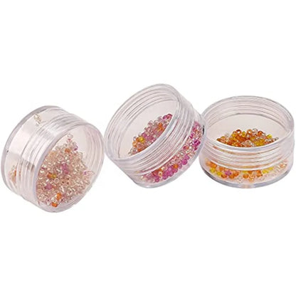 Modern Clear 24pc Screw-Top Embroidery Diamond Painting Storage Containers Jars Art Craft Accessories Jewelry Storage Bottles H