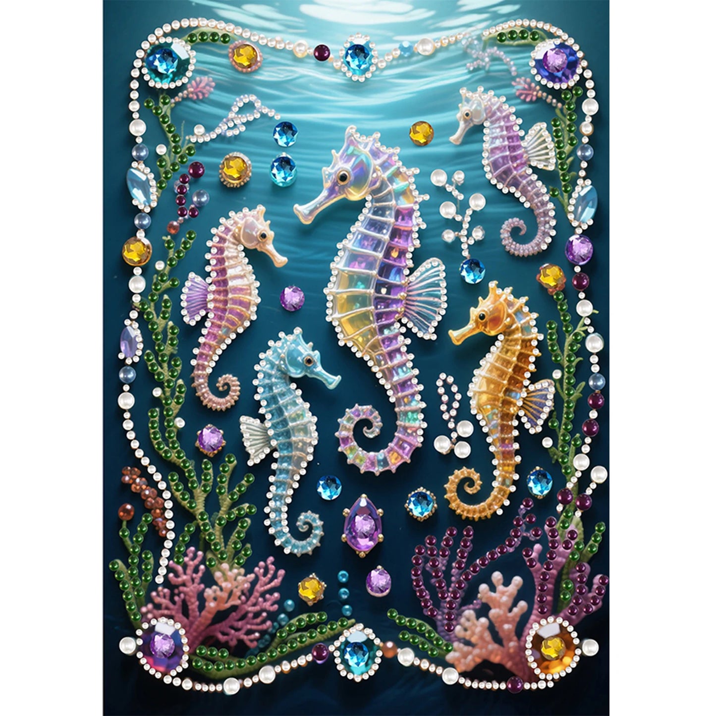 Animal Special Shaped 5D DIY Partial Drill Pearl Gem Diamond Art Painting Kit for Adults Beginners Home Decor 11.81x15.75in