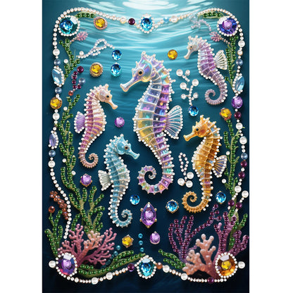 Animal Special Shaped 5D DIY Partial Drill Pearl Gem Diamond Art Painting Kit for Adults Beginners Home Decor 11.81x15.75in
