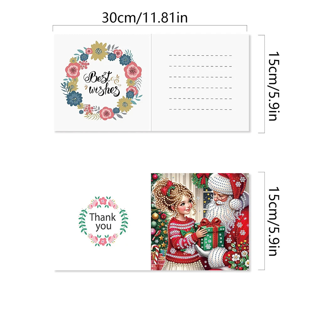 6/12pc DIY Diamond Painting Kits Greeting Card