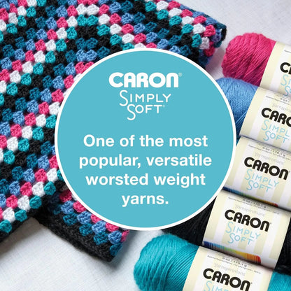 3-Pack Soft Acrylic Yarn, 4 Medium Worsted, Machine Washable for Knitting & Crocheting