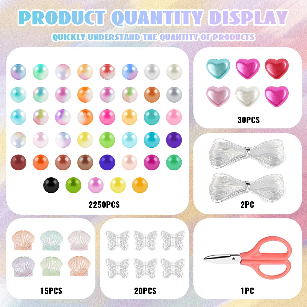 und Bead Set With Hole ABS Imitation Pearl Beads For DIY Crafts Making Sewing Garment Decoration Bead