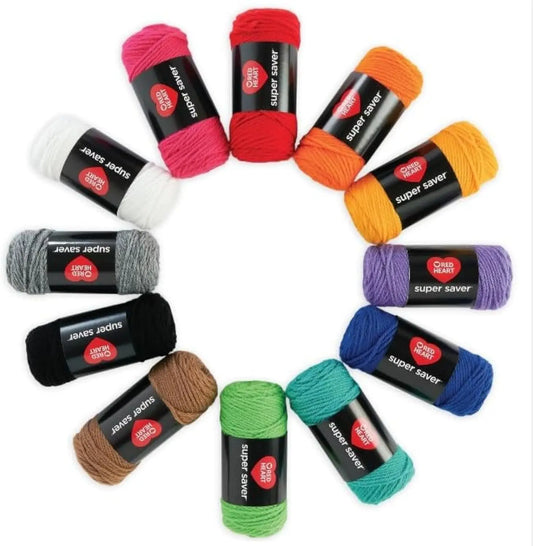 Premium Acrylic Yarn Craft Kit for Crochet, Knitting & Amigurumi Projects with 12 Colorful Balls