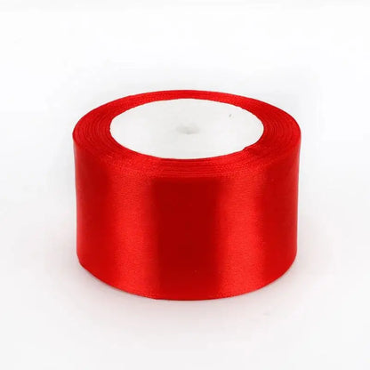 Red Satin Ribbon Wedding Christmas Halloween Party Decoration Gift Wrapping Scrapbooking Supplies DIY Bow Crafts Packing Tape/.，