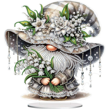 2D Flat Gnome Print DIY Desktop Diamond Art Kits