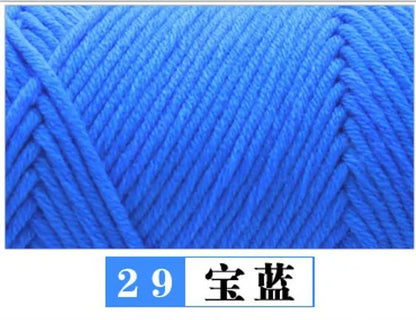 100g Pure Colour Lover Yarn Soft Milk Cotton Yarn Woolen Yarn 8 ply Thread for Knitting Scarf Wool Handmade DIY Scarves Gift