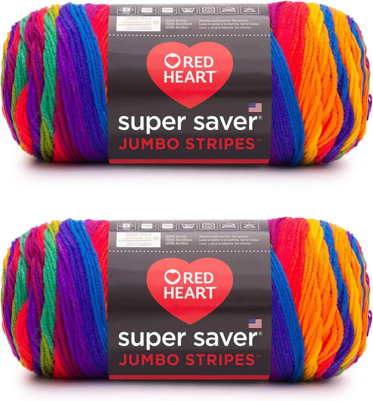Premium Acrylic Yarn for Knitting and Crocheting - 2 Pack, 283g Each, 482 Yards, Medium Weight