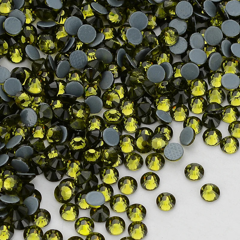 QIIY SS6-SS20 1440Pcs Top Glass Crystal Hotfix Rhinestones Flatback Glitter Stones
