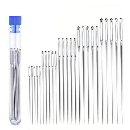 Big eye needle bottle set of 18 pieces, available in all sizes and lengths, with new home hand sewing needles and hand sewing ne