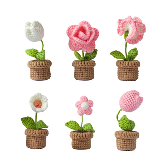Potted Plant Crochet Kit DIY Crochet Starter Kit with Step-by-Step Video Tutorials Knitting Crocheting Kit for Adults
