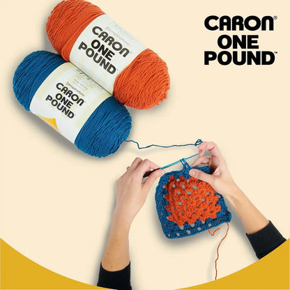 Midnight Blue Acrylic Yarn - 2 Pack, 454g Each, Worsted Weight for Knitting and Crochet Projects