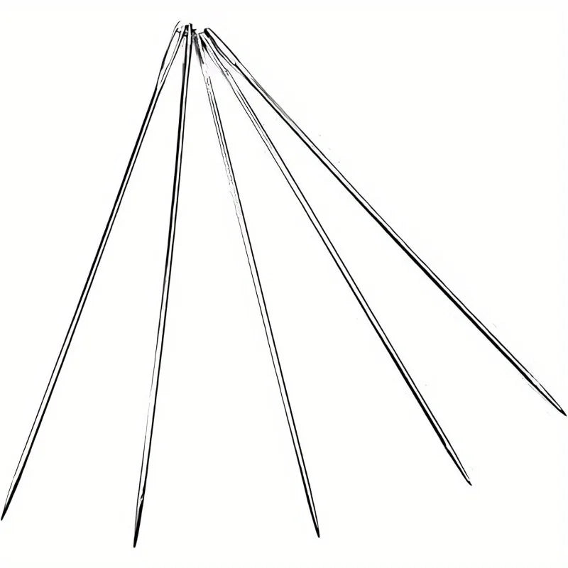 55-Piece Stainless Steel Hand Sewing Needles Set, Large Eye Needles for Embroidery & Sewing, Multi Sizes, White Packaging, Non-R