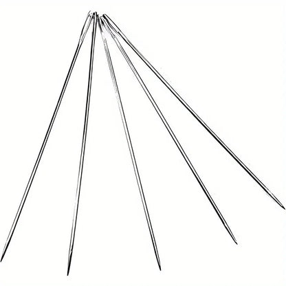 55-Piece Stainless Steel Hand Sewing Needles Set, Large Eye Needles for Embroidery & Sewing, Multi Sizes, White Packaging, Non-R