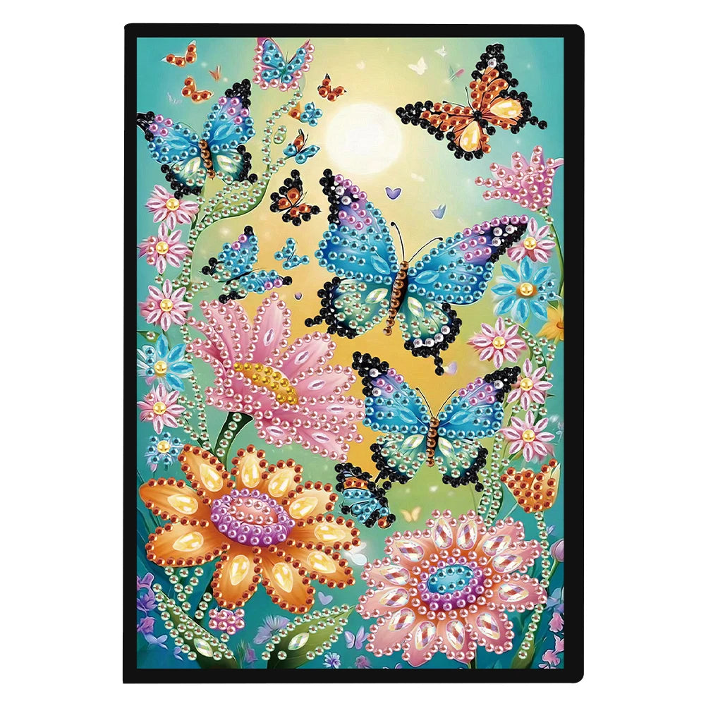 50-Page A5 Size Flower Animal Diamond Painting Diary Book