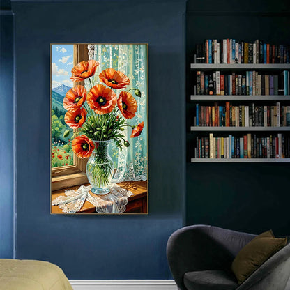 Poppy 5D DIY Diamond Art Painting Kits for Home Wall Decoration 40x70cm