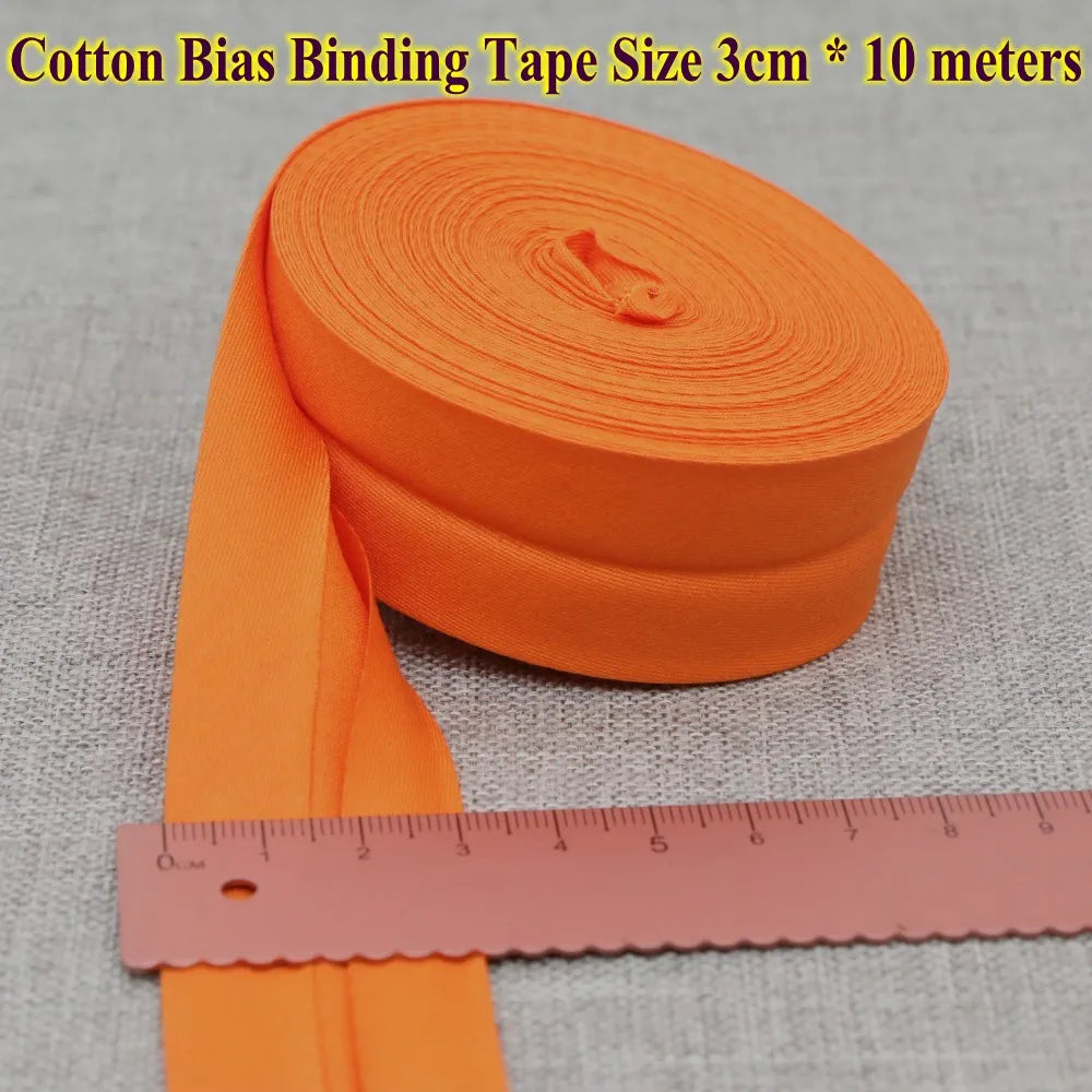 30mm x 10m Cotton Bias Binding Tape DIY Handmade Sewing for Children's clothing quilts tablecloth edge strip