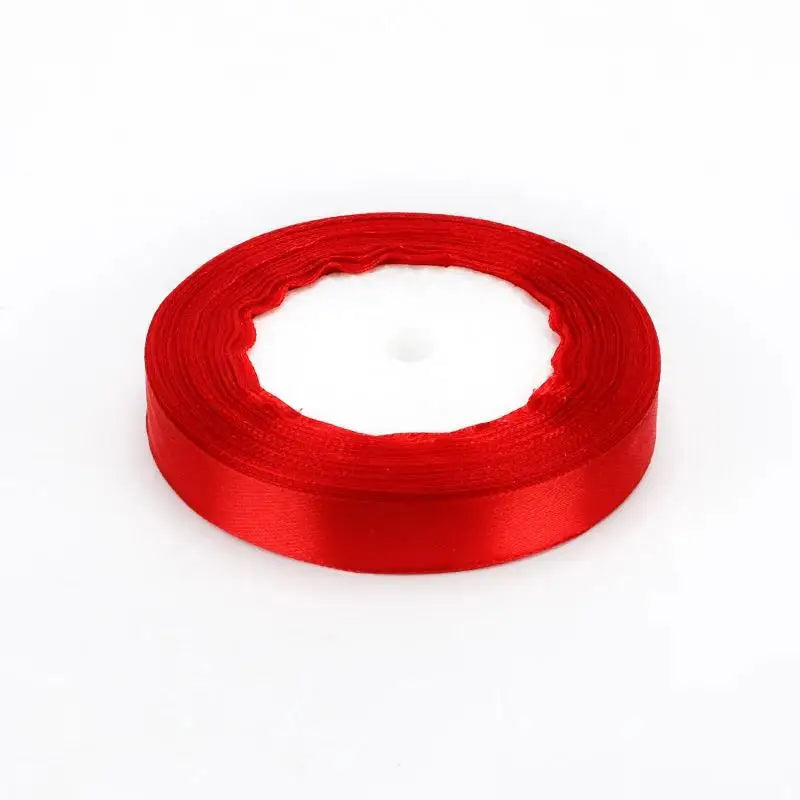 Red Satin Ribbon Wedding Christmas Halloween Party Decoration Gift Wrapping Scrapbooking Supplies DIY Bow Crafts Packing Tape/.，