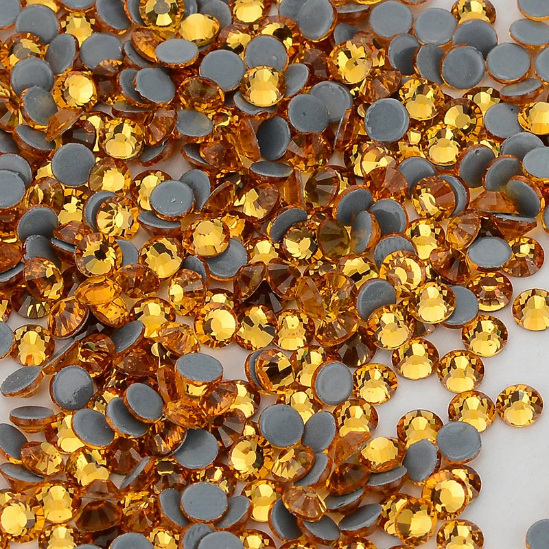 QIIY SS6-SS20 1440Pcs Top Glass Crystal Hotfix Rhinestones Flatback Glitter Stones