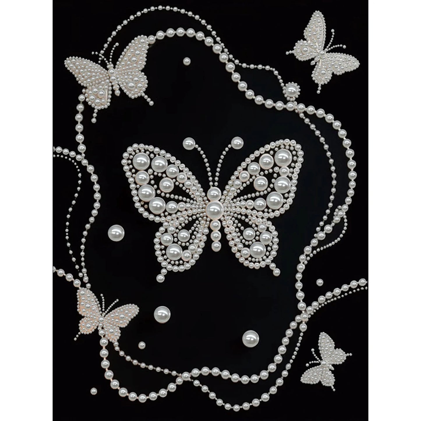 Pearl DIY Diamond Dots Paintings Picture Arts Craft 11.8x15.7inch with Frame for Adults/Beginners Gift Idea Home Decor