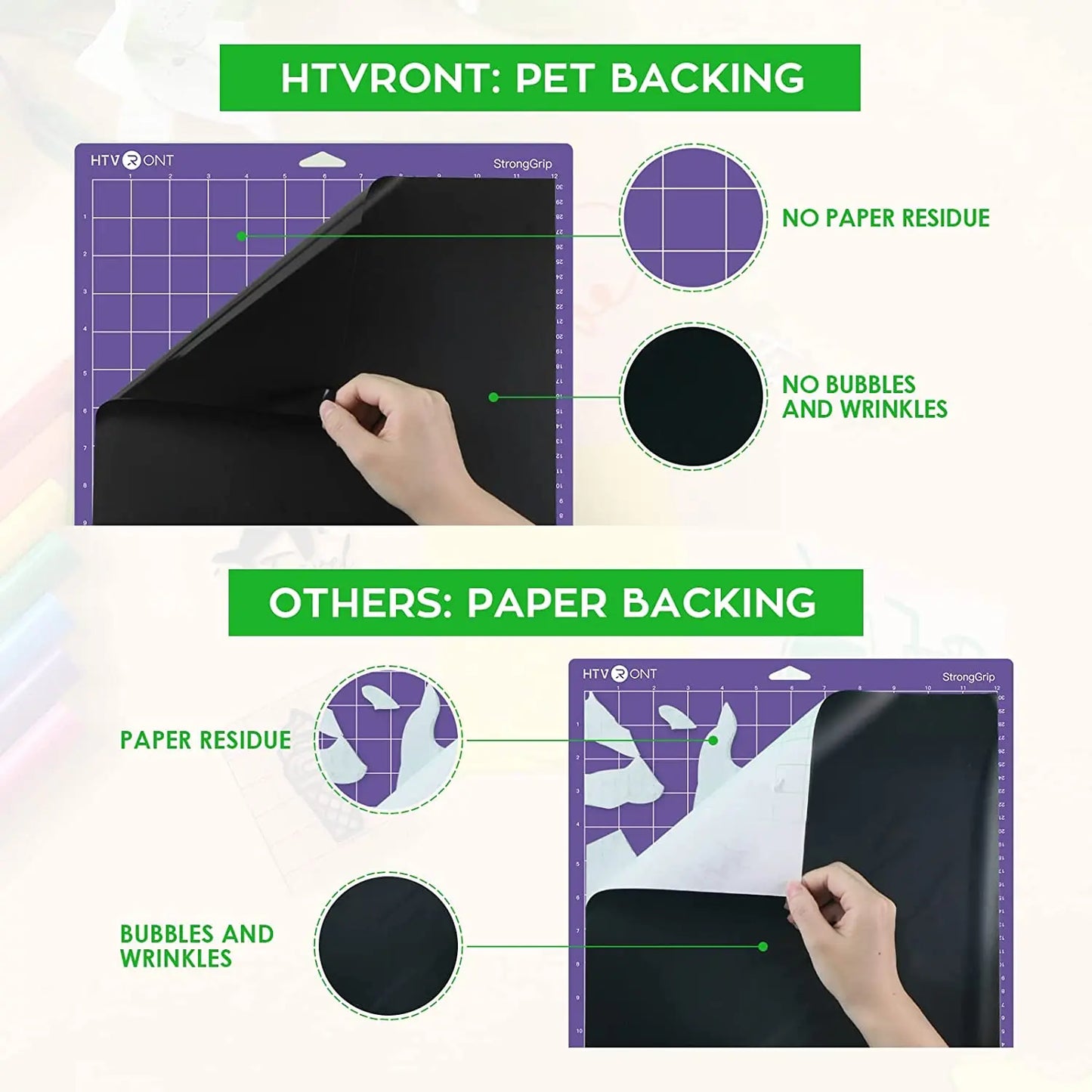HTVRONT Permanent Vinyl Roll 18 Pack 12X3ft Multi Colors Permanent Adhesive Vinyl Roll for Cricut Craft DIY Cup Glass Phone Case