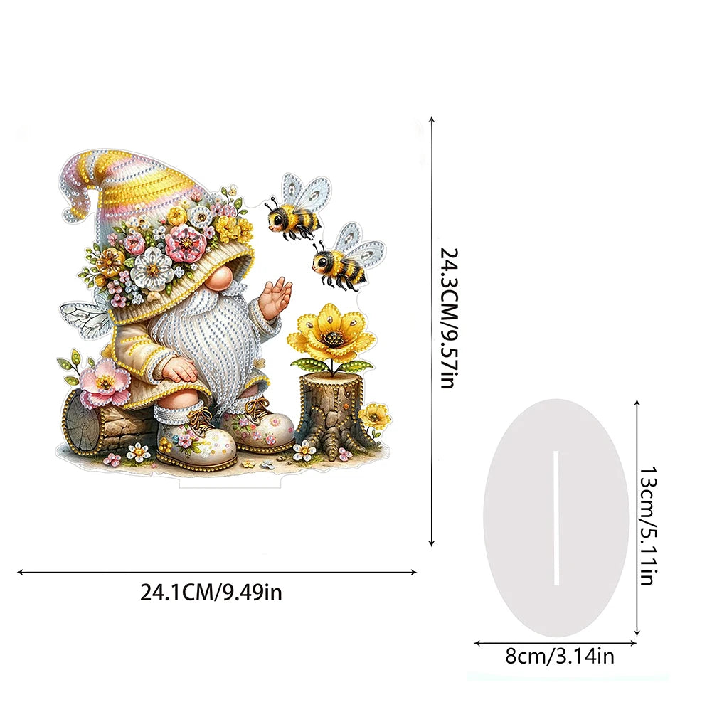 2D Flat Gnome Print DIY Desktop Diamond Art Kits