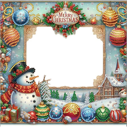2D Flat DIY Xmas Diamond Painting Photo Frame Partial Drill