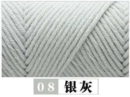 100g Pure Colour Lover Yarn Soft Milk Cotton Yarn Woolen Yarn 8 ply Thread for Knitting Scarf Wool Handmade DIY Scarves Gift