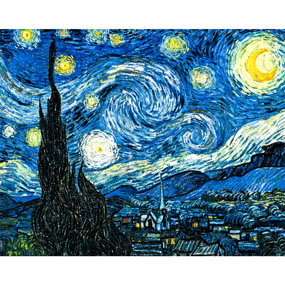 Full Drill 5D Diamond Painting 12X16 inch, Paint by Number Kits Starry Night Diamond Painting Kits for Home Wall Decor