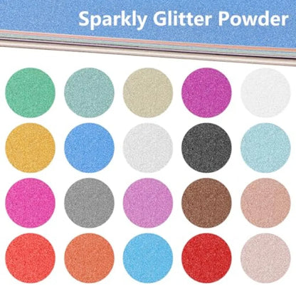 20 Sheets Glitter Cardstock Paper 10 Colors