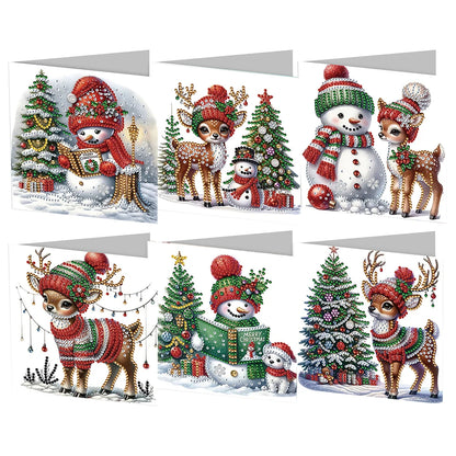 6/12pc DIY Diamond Painting Kits Greeting Card