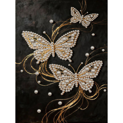 Pearl DIY Diamond Dots Paintings Picture Arts Craft 11.8x15.7inch with Frame for Adults/Beginners Gift Idea Home Decor