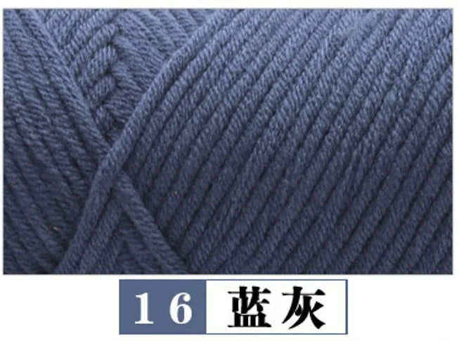 100g Pure Colour Lover Yarn Soft Milk Cotton Yarn Woolen Yarn 8 ply Thread for Knitting Scarf Wool Handmade DIY Scarves Gift