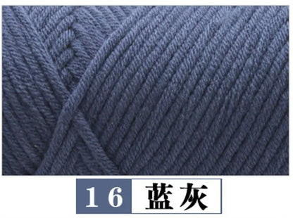 100g Pure Colour Lover Yarn Soft Milk Cotton Yarn Woolen Yarn 8 ply Thread for Knitting Scarf Wool Handmade DIY Scarves Gift