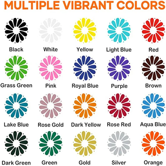 HTVRONT 20 Pack 12inX3ft/30X90cm PU Heat Transfer Vinyl Roll for T-shirt Printing DIY Iron on HTV Vinyls Film Easy to Cut
