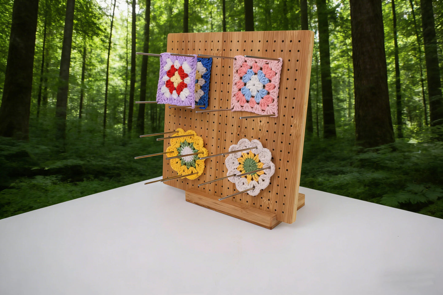 1 Pcs Handcrafted Wooden Blocking Board Crochet, Blocking Board For Square, Super Sturdy Blocking Board Crochet Wood for Crochet