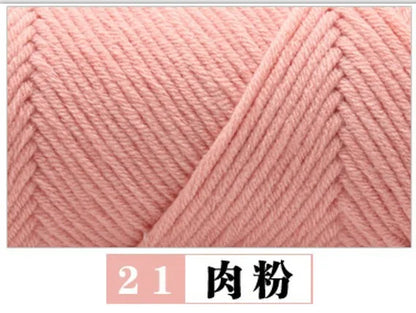 100g Pure Colour Lover Yarn Soft Milk Cotton Yarn Woolen Yarn 8 ply Thread for Knitting Scarf Wool Handmade DIY Scarves Gift
