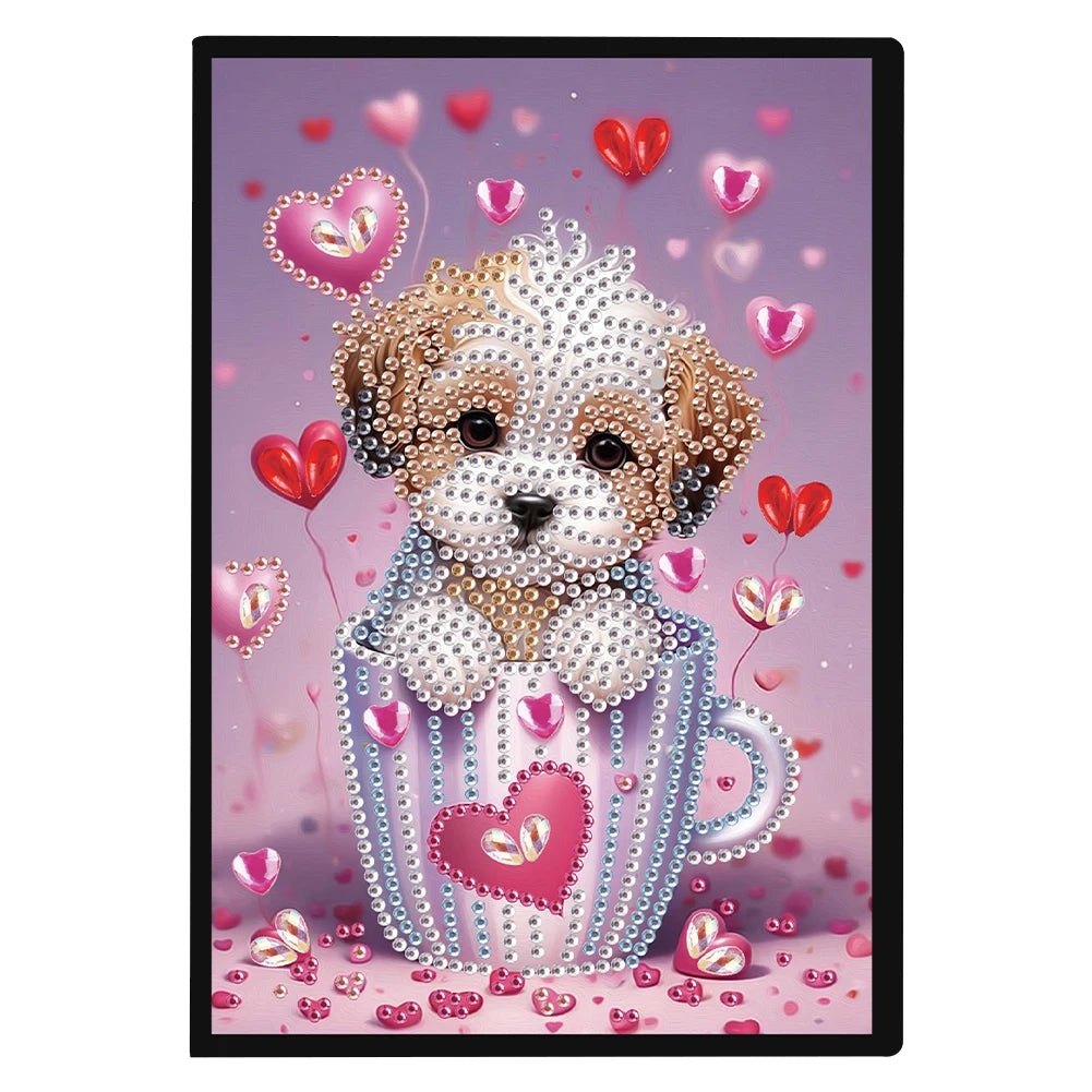 50-Page A5 Size Flower Animal Diamond Painting Diary Book