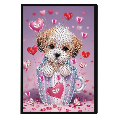 50-Page A5 Size Flower Animal Diamond Painting Diary Book