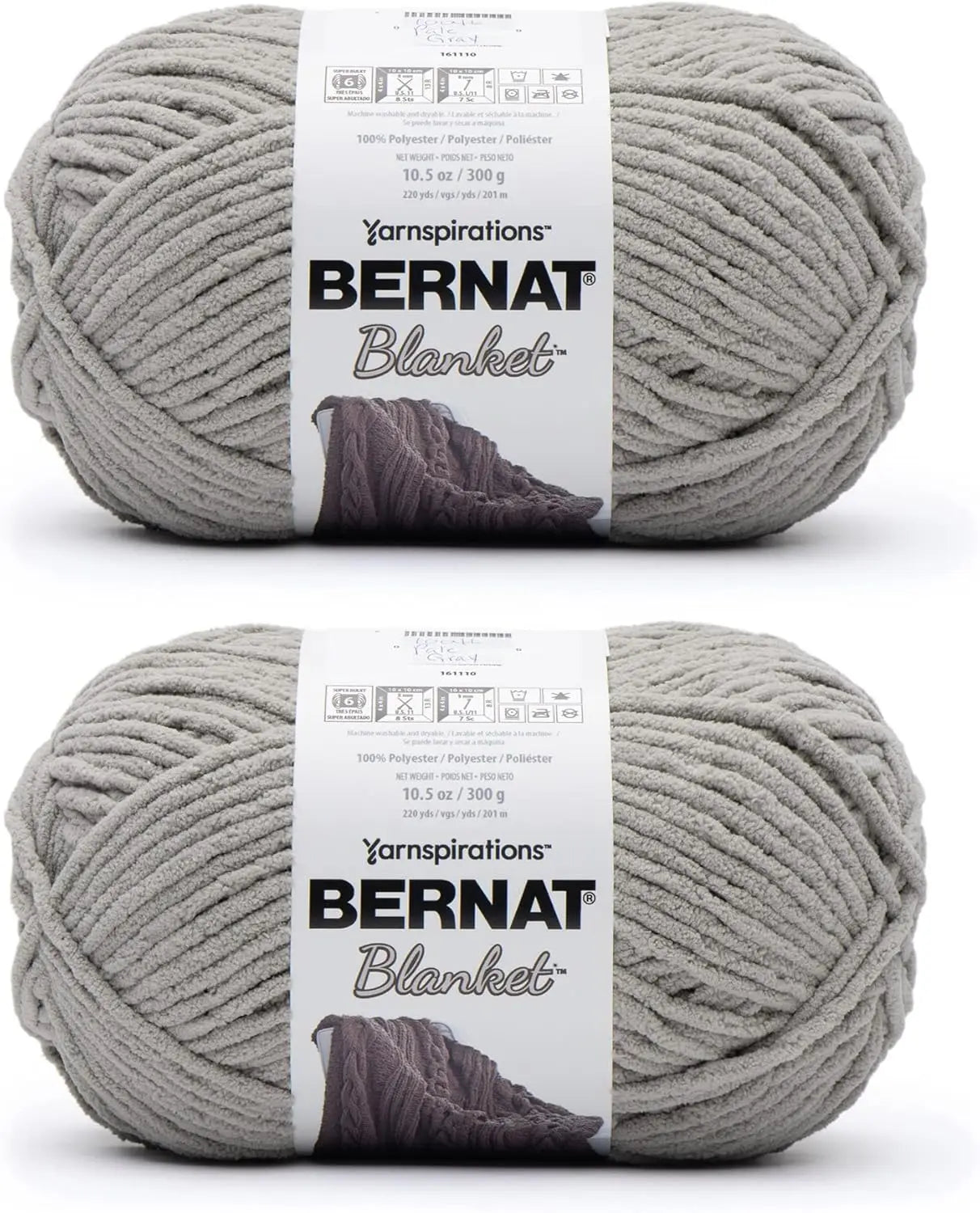 Super Bulky Chunky Yarn - 2 Pack 300g Polyester - 220 Yards for Knitting Crochet Projects