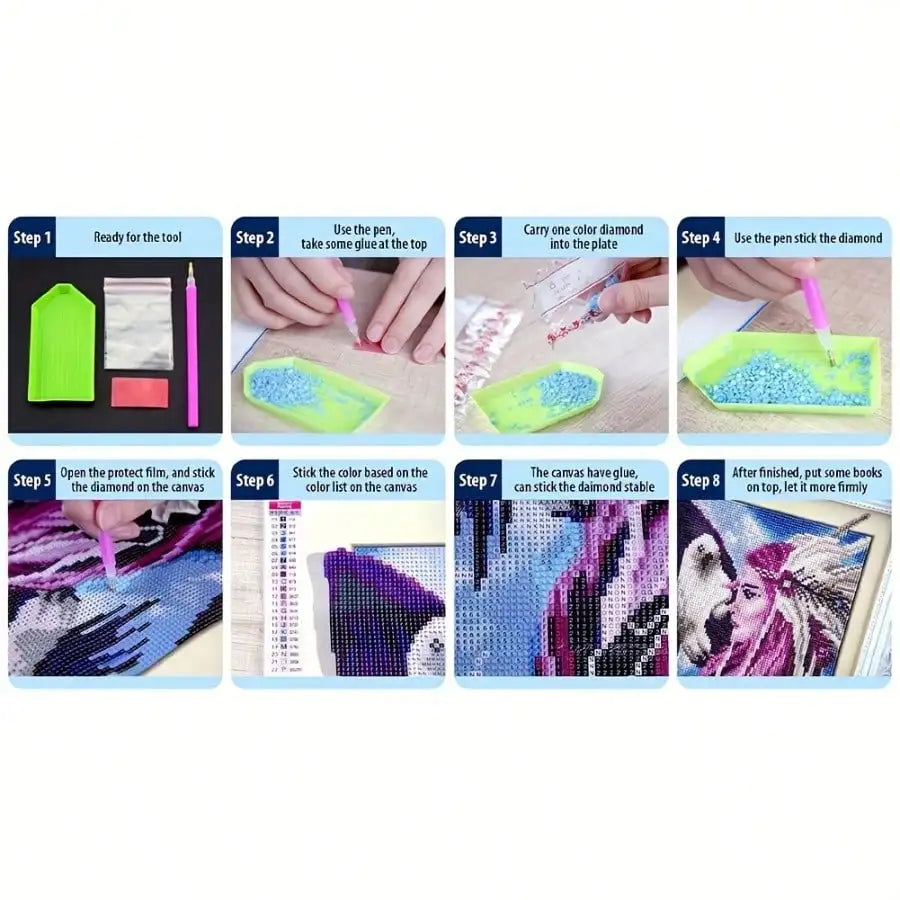 5D Diamond Painting Kit Colorful Mystical Tree Full Drill Round Mosaic Craft For Adults