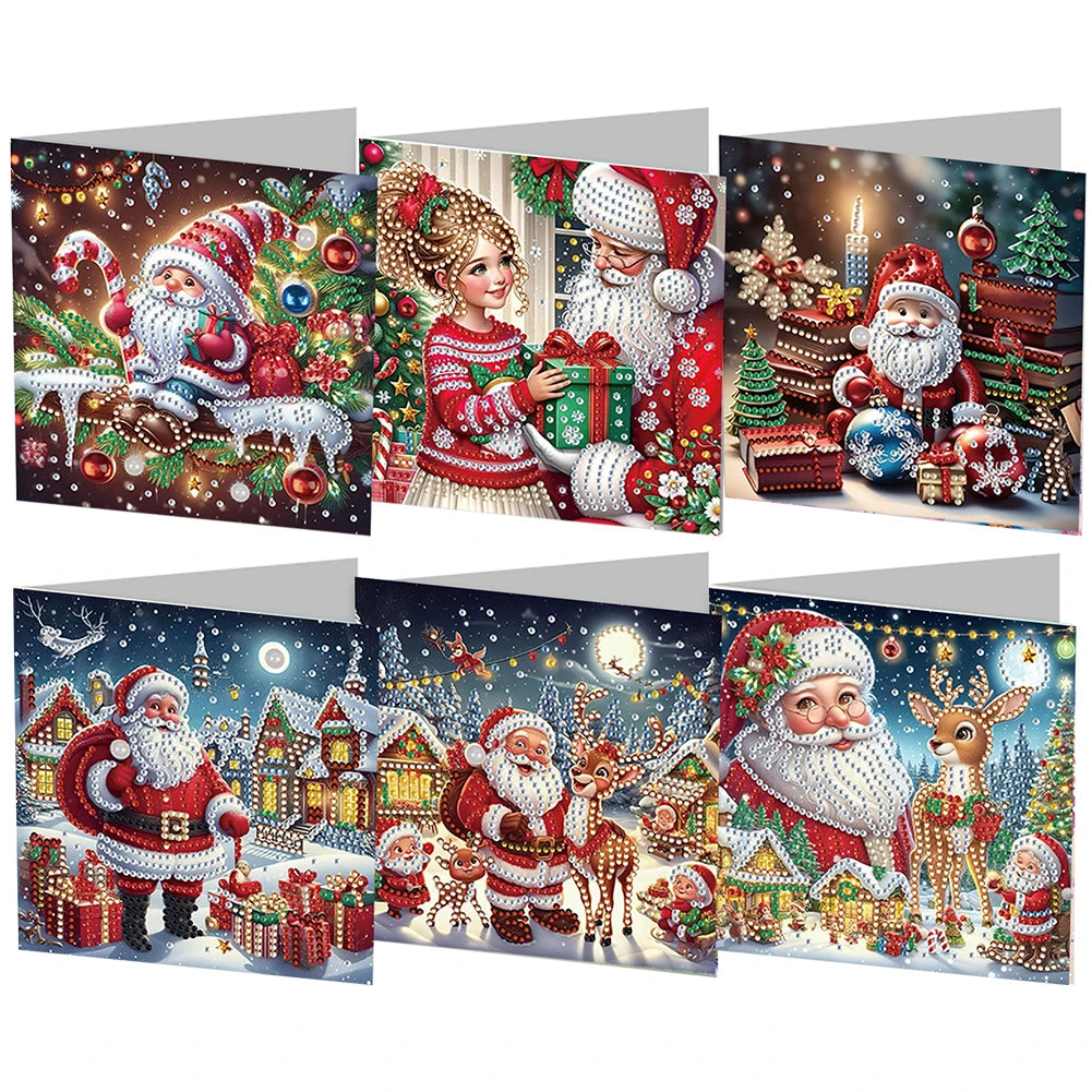 6/12pc DIY Diamond Painting Kits Greeting Card
