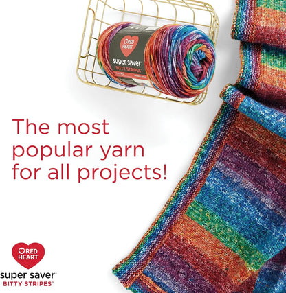 2-Pack Acrylic Yarn, 10oz/283g, #4 Worsted, 515 Yards for Knitting and Crochet