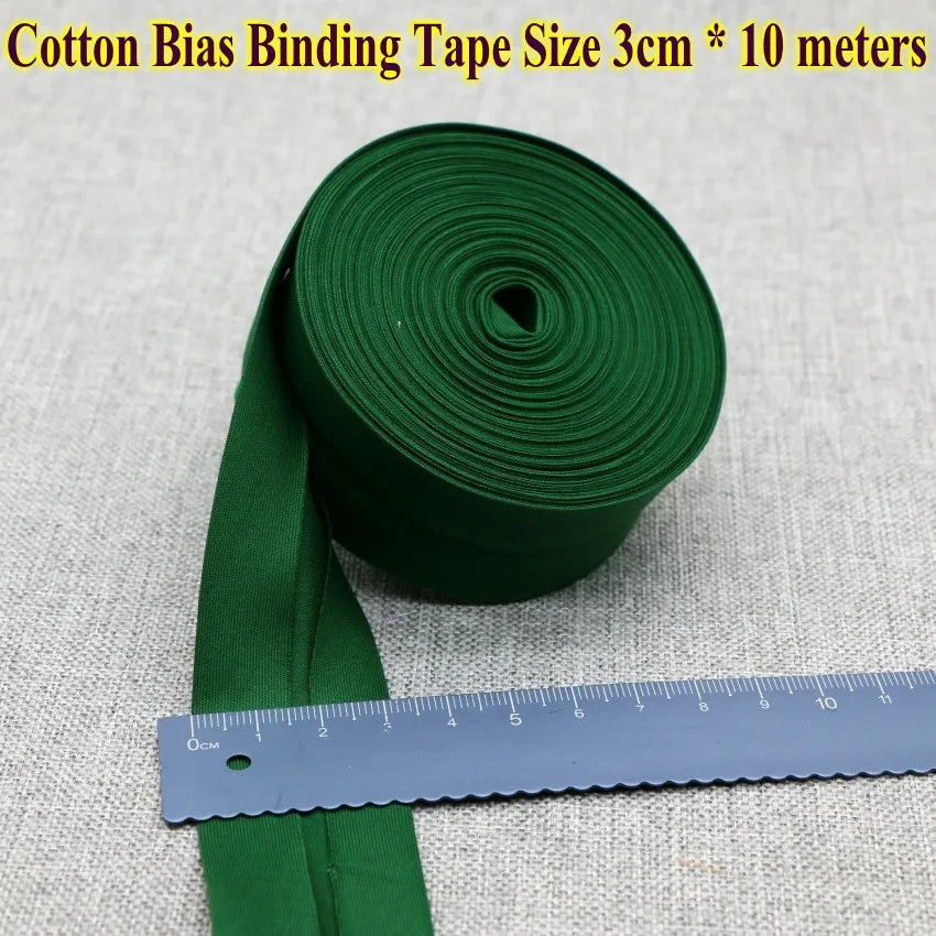 30mm x 10m Cotton Bias Binding Tape DIY Handmade Sewing for Children's clothing quilts tablecloth edge strip