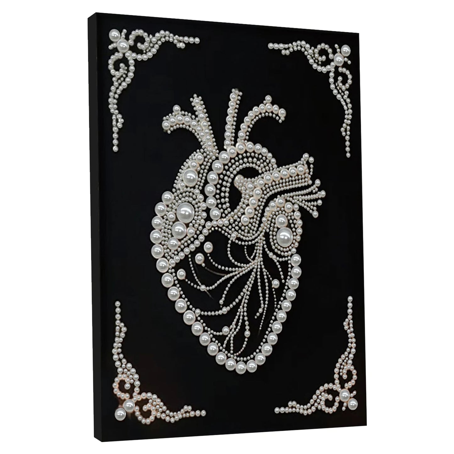 Pearl DIY Diamond Dots Paintings Picture Arts Craft 11.8x15.7inch with Frame for Adults/Beginners Gift Idea Home Decor