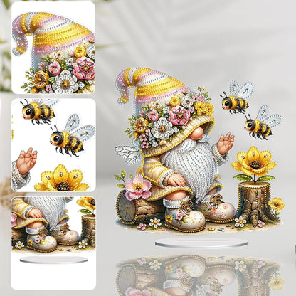 2D Flat Gnome Print DIY Desktop Diamond Art Kits