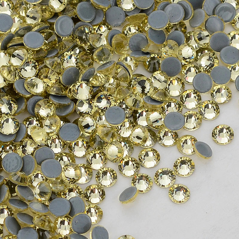 QIIY SS6-SS20 1440Pcs Top Glass Crystal Hotfix Rhinestones Flatback Glitter Stones