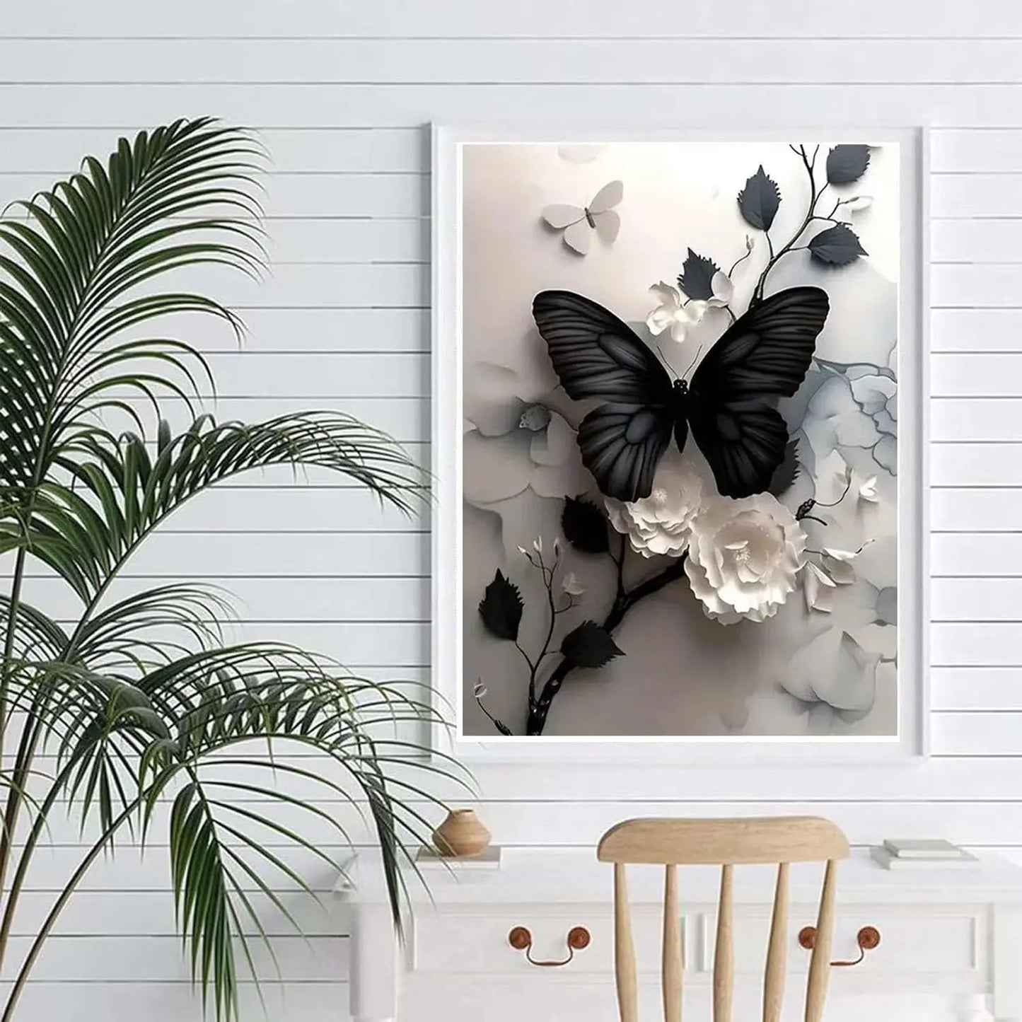 5D Butterfly Flower Diamond Art Kit for Adults